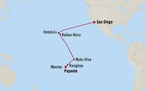 San-Diego à Tahiti - 17 jours
