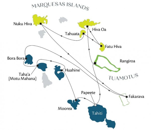 Marquises, Tuamotu et Îles de la Société - 15 jours