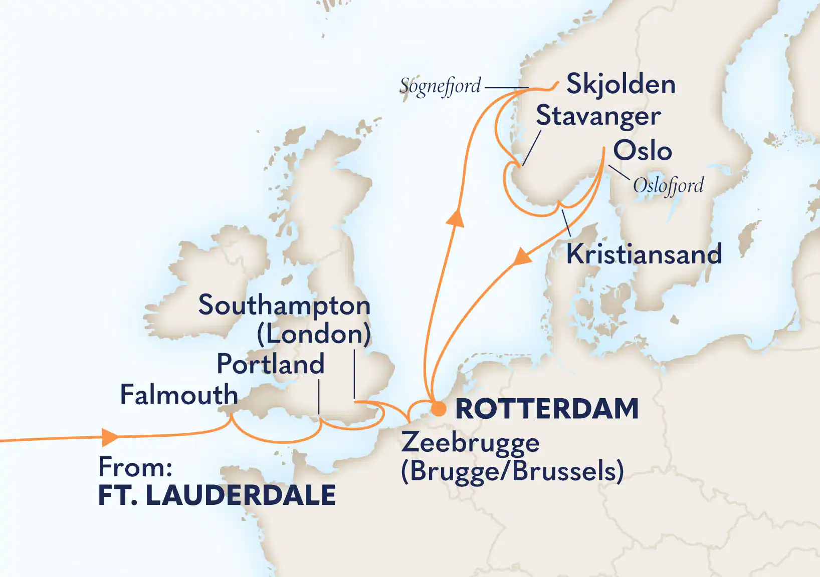 Fort Lauderdale à Rotterdam  - 22 jours